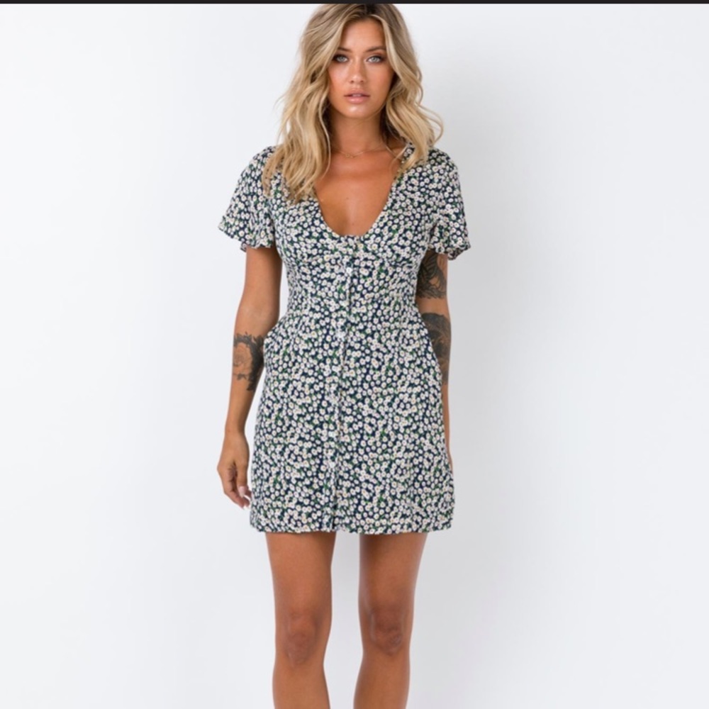 THE SAME SAME MINI DRESS NAVY